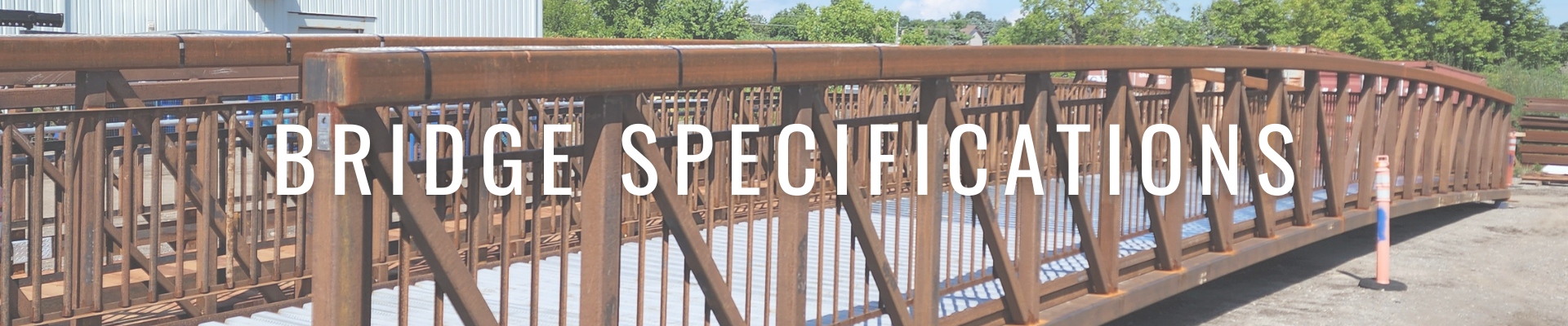 Industrial pedestrian bridge built by Coyote Bridges